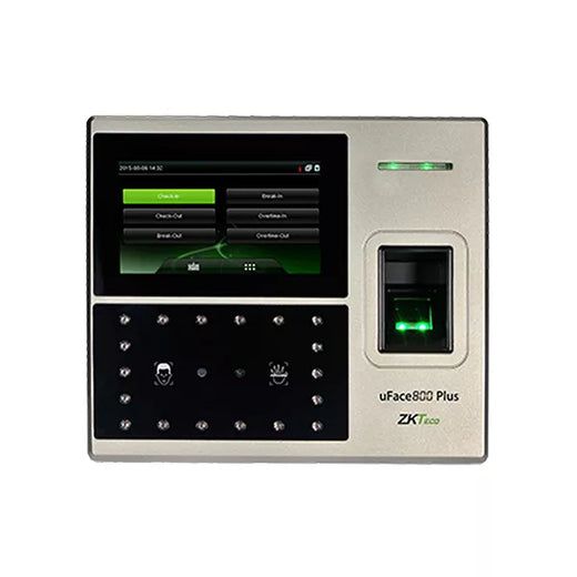 ZKTECO UFACE800 PLUS Control de Asistencia y Acceso con Lector de Huella, Rostro, Palma, Tarjeta y PIN