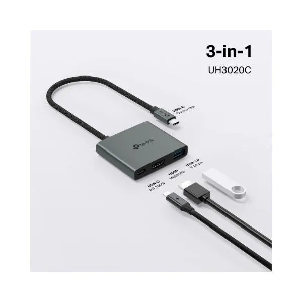 UH3020C HUB USB-C 3 EN 1 CON HDMI 4K TP-LINK