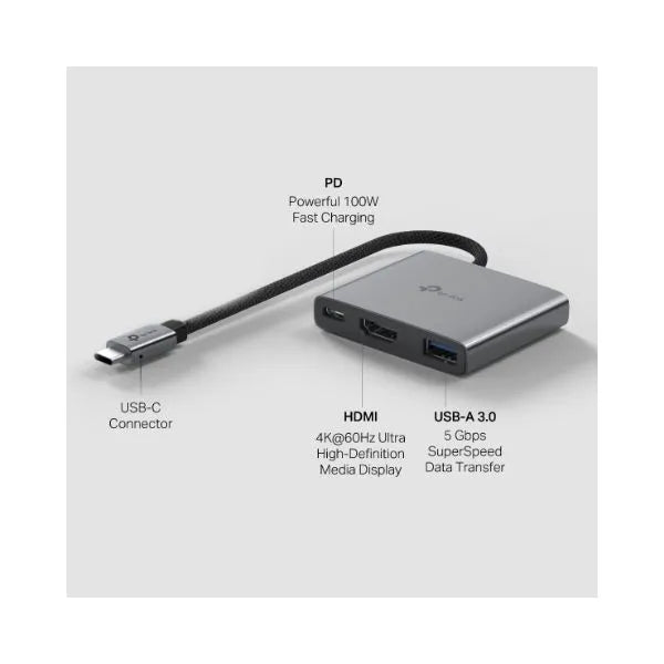 UH3020C HUB USB-C 3 EN 1 CON HDMI 4K TP-LINK