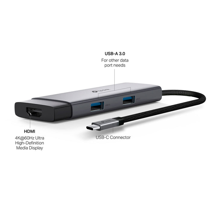 TP-LINK UH5020C Adaptador HUB USB tipo C 5 en 1 5Gbps