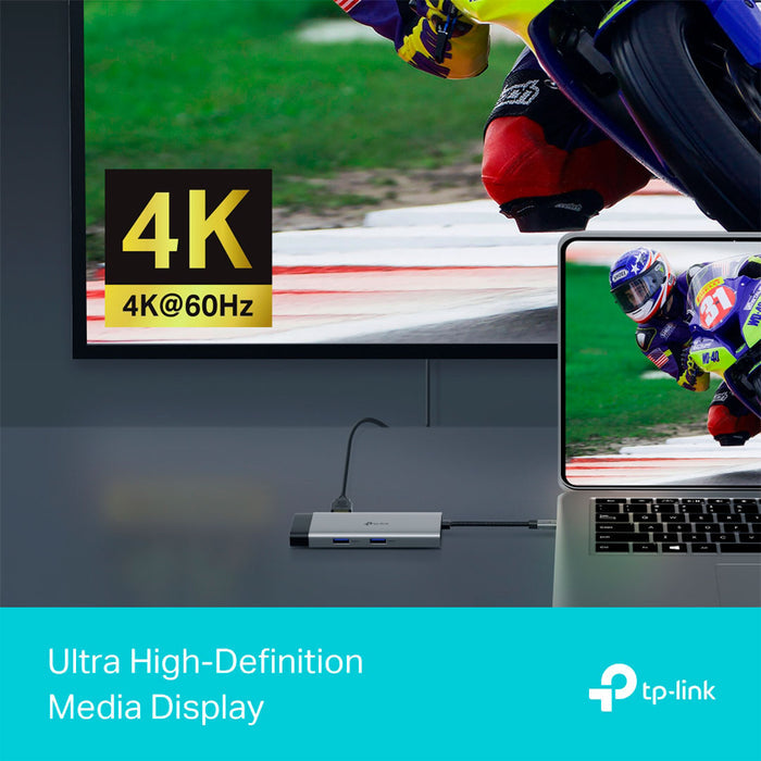 UH6120C HUB USB-C 6 EN 1 CON HDMI Y ETHERNET TP-LINK
