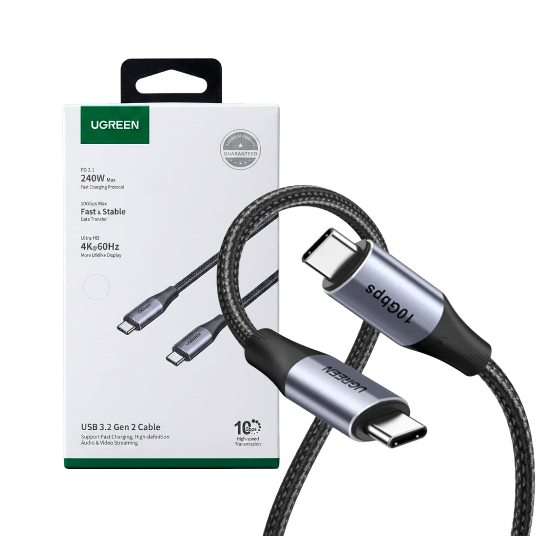 CABLE USB 3.2 GEN2 - 1 MT - NYLON+ALUMINIO