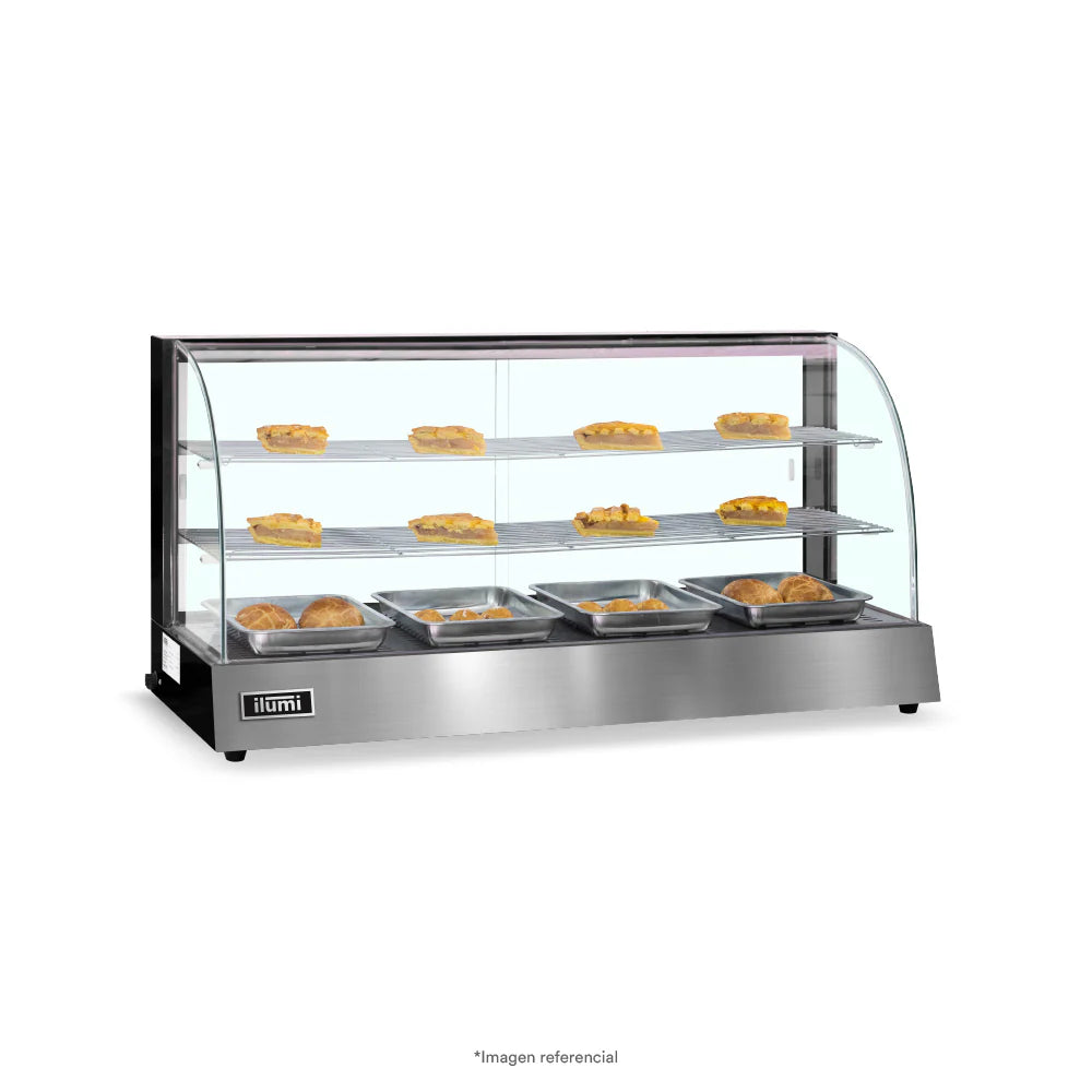 Vitrina Caliente Grande De 120Cm De 4 Bandejas Ilumi