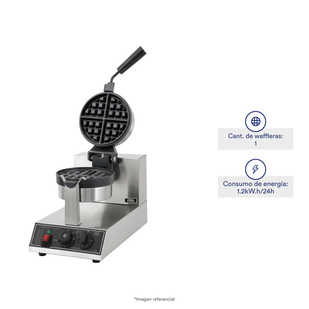Wafflera Industrial Desayunos Para Negocio 1 Disco Ilumi