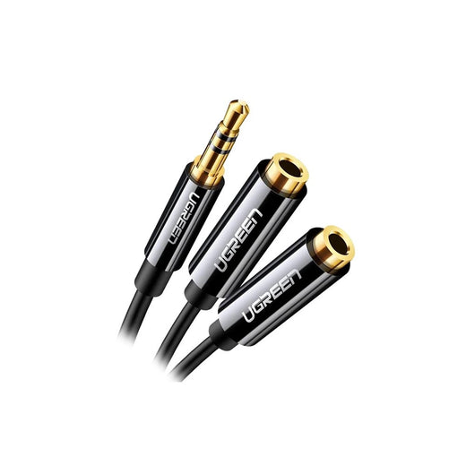 UGREEN 3.5MM AUX STEREO AUDIO SPLITTER CABLE 20CM (BLACK)