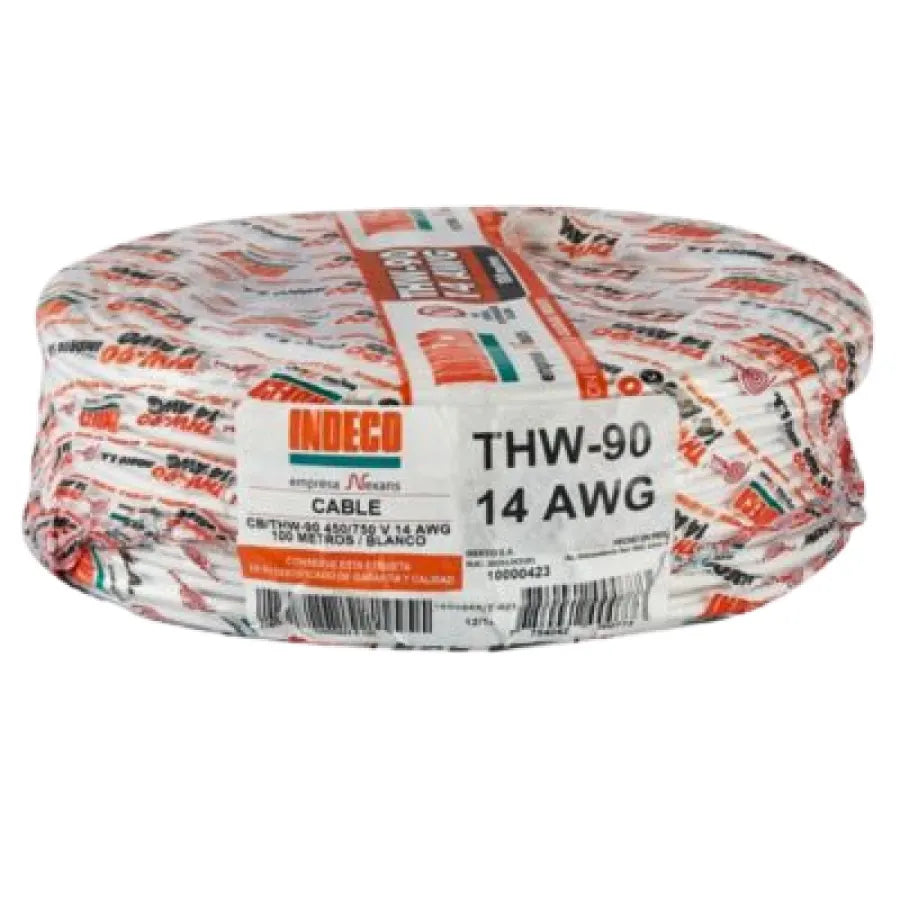 CABLE ELECTRICO 7 HILOS INDECO IMPORTADO THW-90 14 AWG 100MTS PLUS