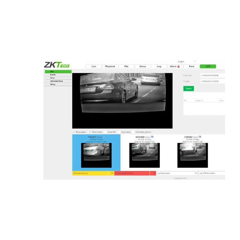 ZKTECO BL-852Q38A-LP Cámara de Seguridad con Reconocimiento de Placas Vehiculares