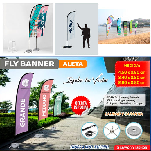 FLY BANNER ALETA STANDAR 4.50X0.80 M
