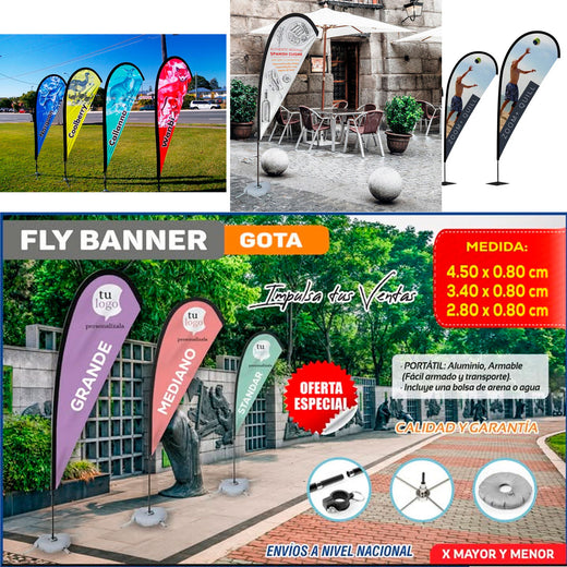 FLY BANNER GOTA STANDART 4.50X0.80 M