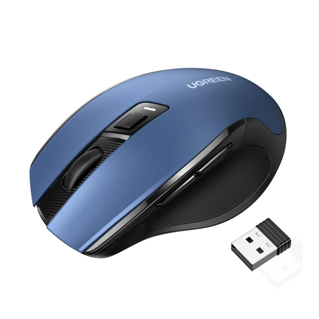 MOUSE ERGONOMICO - INALAMBRICO AZUL - 2.4 GHZ & BLUETOOH - 4000 DPI