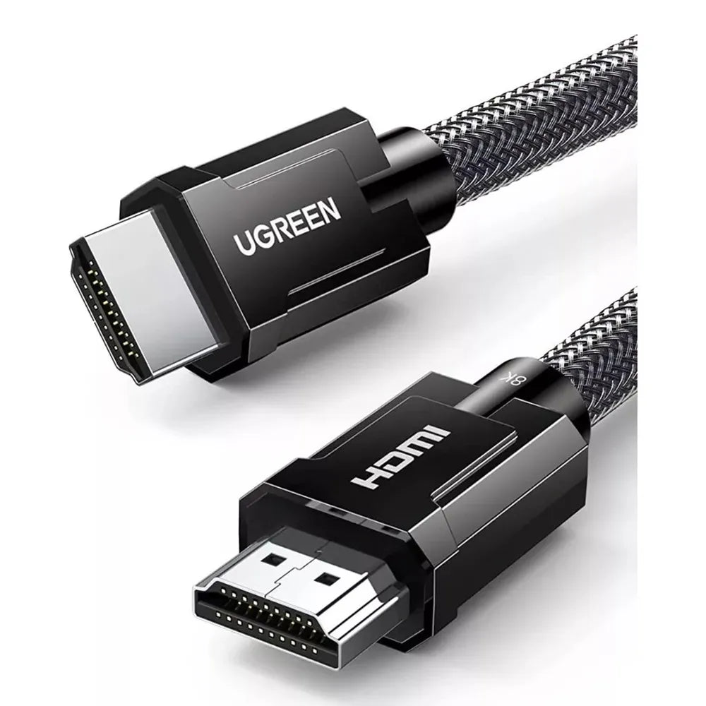 CABLE HDMI 2MTS - M/M REDONDO TRENZADO - 8K - GRIS