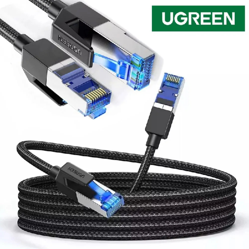 CABLE CAT8 - 3 MTS - TRENZADO REDONDO BLINDADO - CONECTORES MODULARES