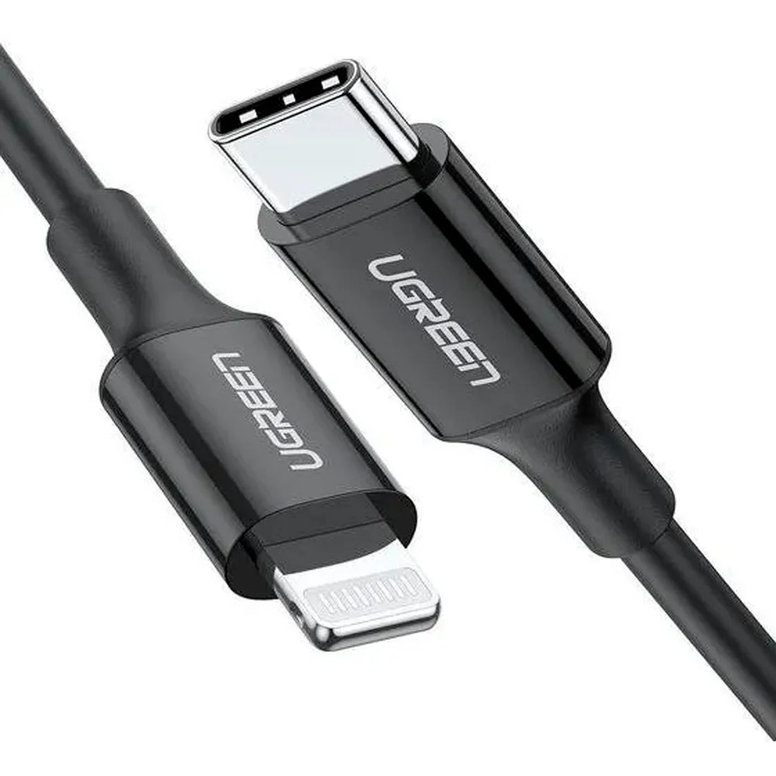 CABLE USB - C A LIGHTNING M/M - CARCASA ABS NIQUELADA - 1 MT - NEGRO