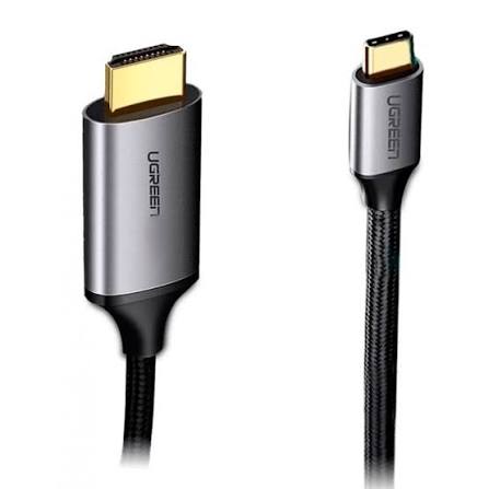 CABLE HDMI 1.5 MTS - CONEXION - USB C - LADO ALUMINIO (EXTREMOS)