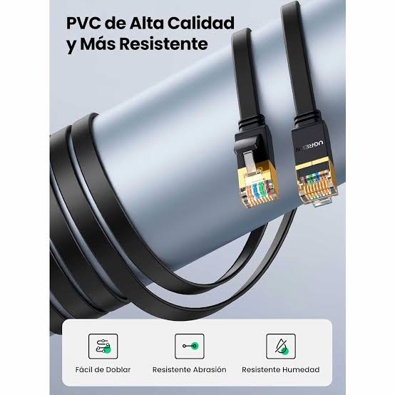 CABLE ETHERNET PLANO CAT7 U/FTP - 3 MT - CONEXION RJ45 - COBRE PURO 32AWG