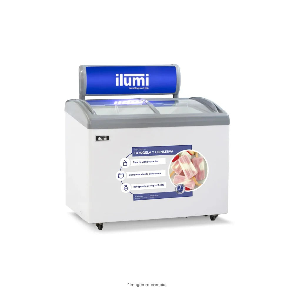 Congeladora Vidrio Corredizo 460 Litros Ilumi
