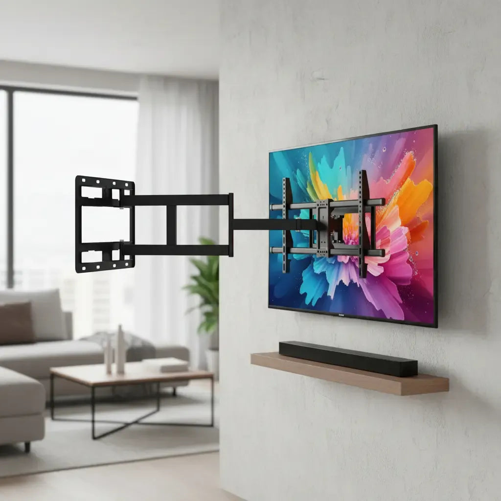 RACK MOVIBLE DOBLE BRAZO PARA TV O PANTALLAS 43" A 90" PRO-900A
