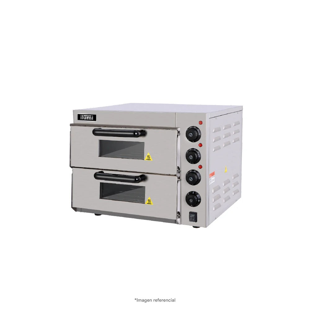 Horno Industrial Pizzero Electrico 2 Compartimiento Ilumi