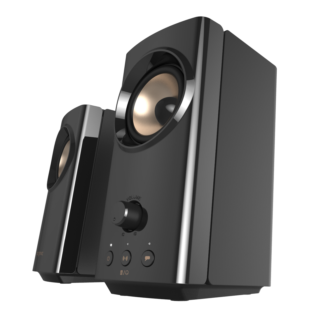 PARLANTE CREATIVE T60 2.0 30W/60W BT/ USB-C/ 3.5MM / MIC SB SURROUND 220V BLACK (51MF1705AA001)