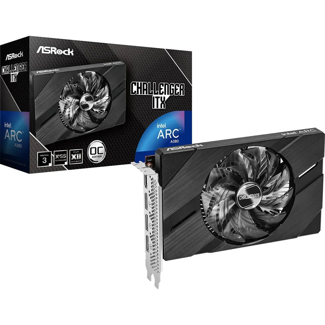 Tarjeta De Video Asrock Intel Arc A380 Challengeritx 6Gb Oc, 6 Gb Gddr6, Pci-E 4.0