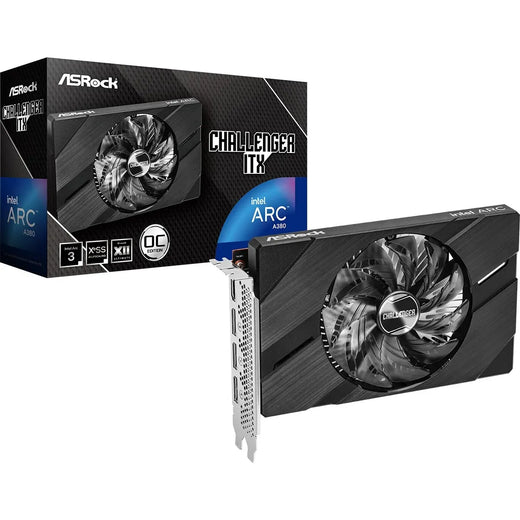 Tarjeta De Video Asrock Intel Arc A380 Challengeritx 6Gb Oc, 6 Gb Gddr6, Pci-E 4.0