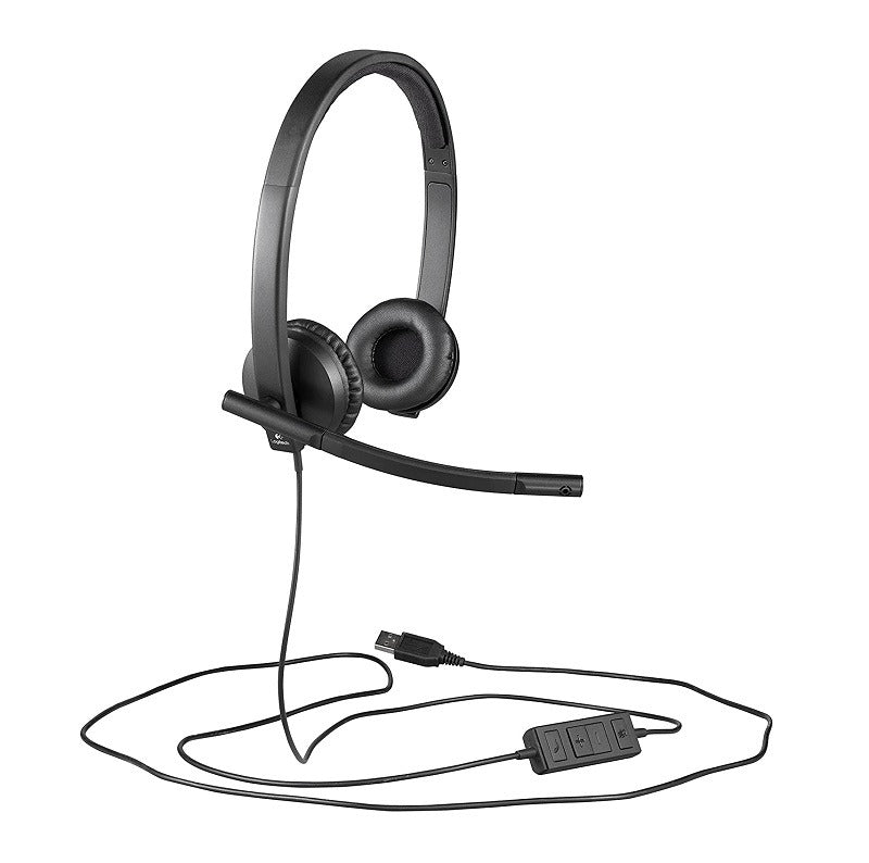 AUDIFONO C/MICROF. LOGITECH B2B H570E USB STEREO BLACK (981-000574)