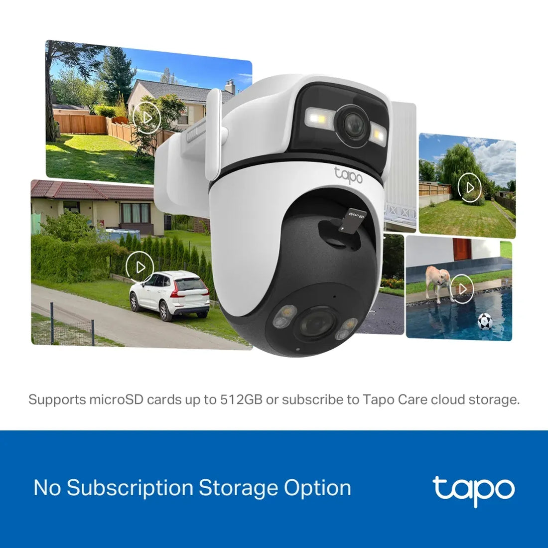 TAPO C545D CÁMARA EXTERIOR 2K DOBLE LENTE CON GIRO 360° TP-LINK