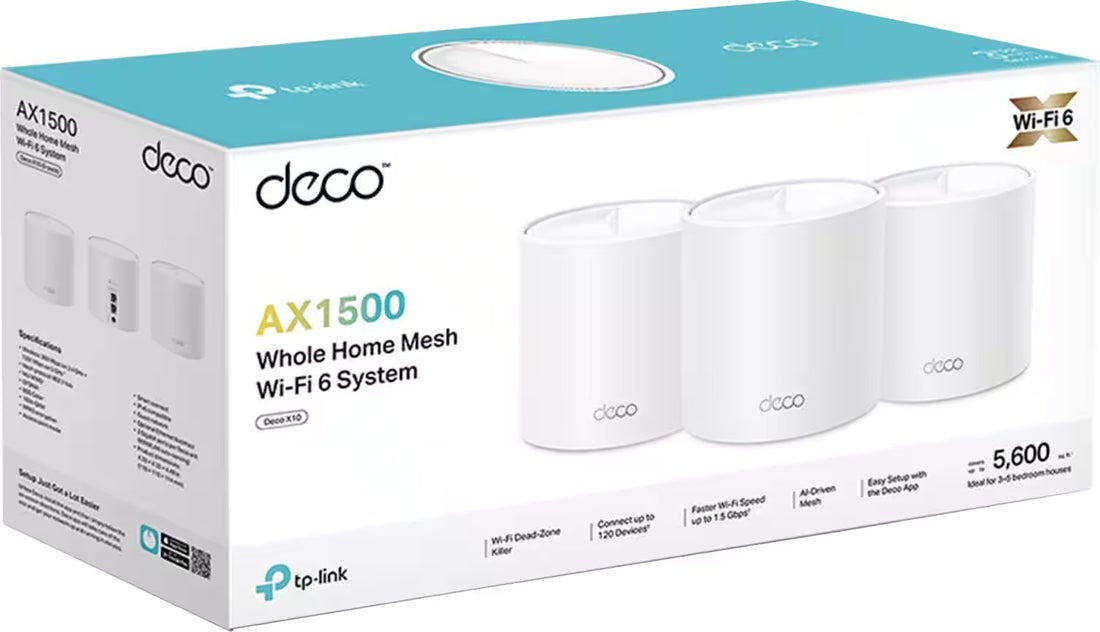 DECO X10 (3-PACK) MESH WIFI 6 AX1500 DUAL BAND TP-LINK