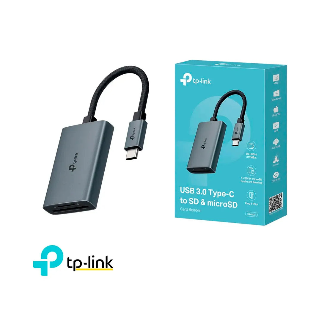 UA440C LECTOR USB-C SD/MICROSD UHS-II ALTA VELOCIDAD TP-LINK