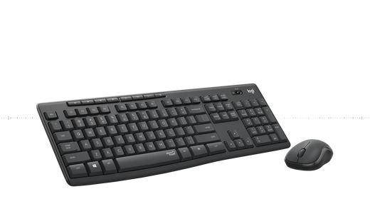 TECLADO LOGITECH + MOUSE MK295 WIRELESS USB BLACK (920-009792)-P