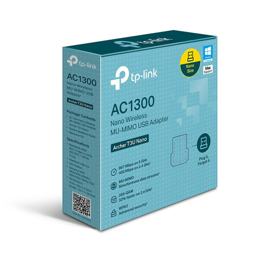 ARCHER T3U NANO ADAPTADOR USB WIFI 5 AC1300 COMPACTO TP-LINK