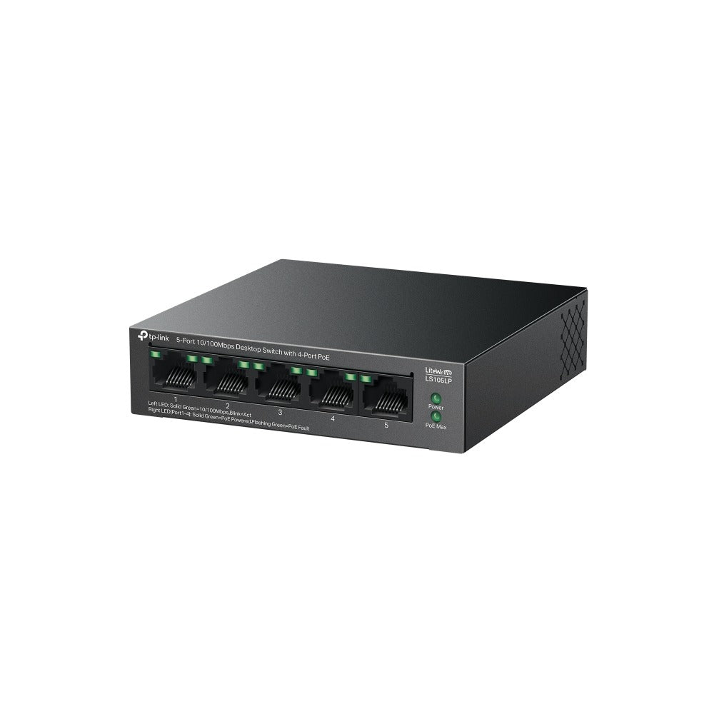 LS105LP SWITCH FAST ETHERNET 5 PUERTOS 4 POE+ TP-LINK