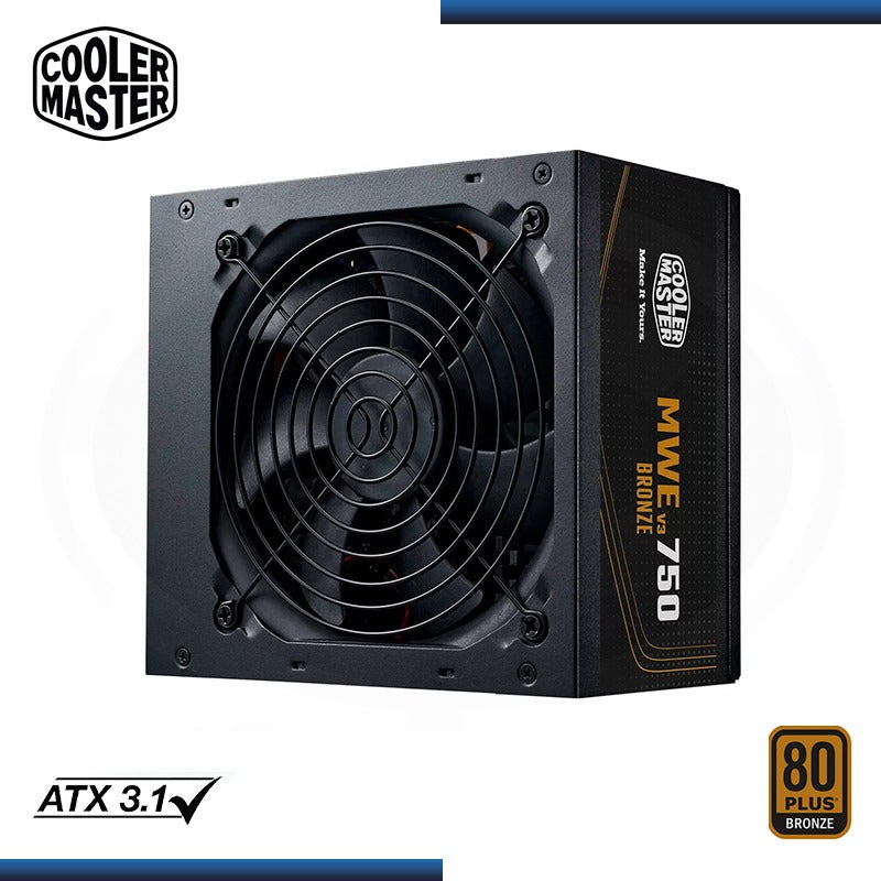 PSU COOLER MASTER MWE BRONZE V3 FR 750W A/US CABLE MPE-7501-ACAAW-3BUS