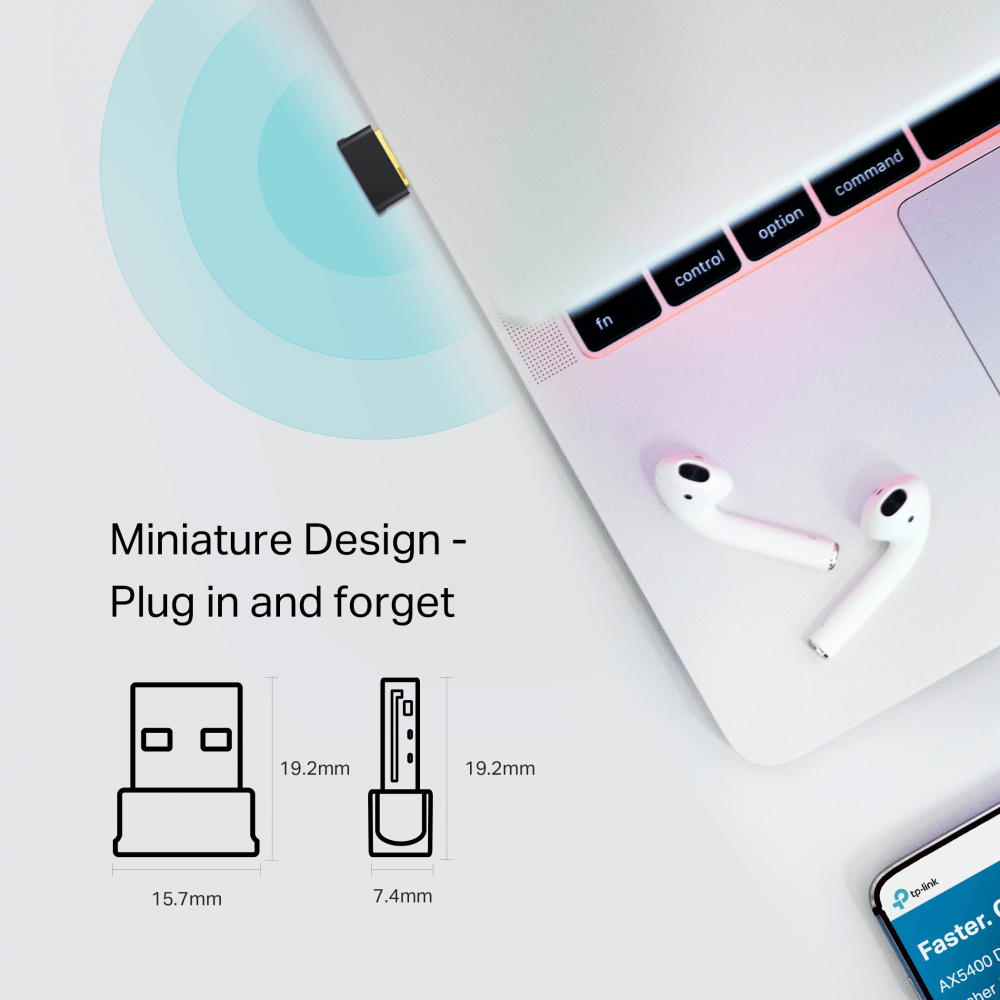 ARCHER T2UB NANO ADAPTADOR USB WIFI 5 AC600 + BLUETOOTH TP-LINK