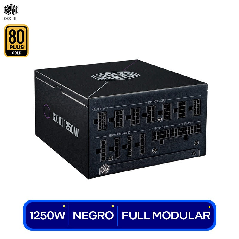 PSU COOLER MASTER GX3 1250W GOLD FM ATX 3.0 A/US CABLE MPX-C503-AFAG-BU