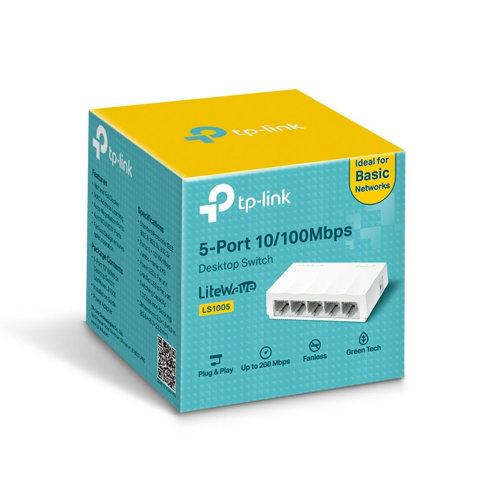 LS1005 SWITCH 5 PUERTOS FAST ETHERNET TP-LINK