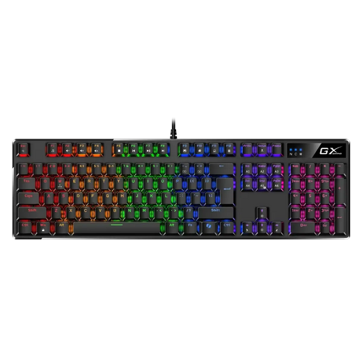 TECLADO GENIUS GX SCORPION K12 GAMING RGB LED MECHANICAL USB AI BROWN SWITCH BLACK (31310057401)