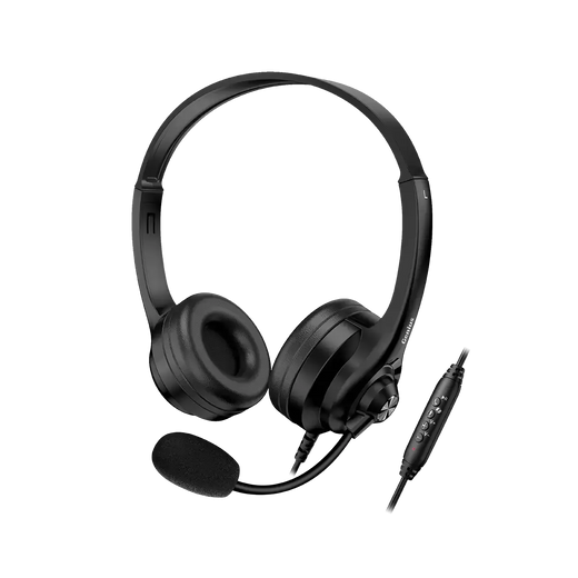AUDIFONO C/MICROF. GENIUS HS-235U AI COPILOT 40MM USB-A BLACK (31710036400)