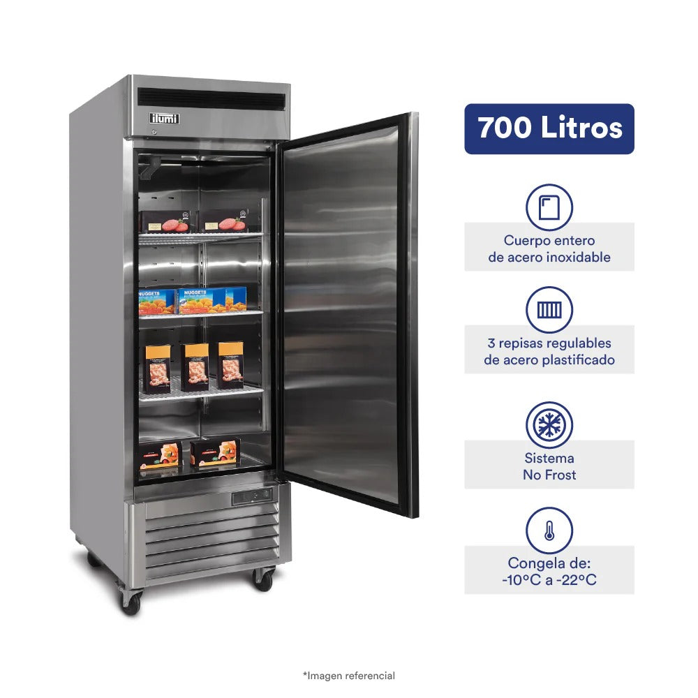 Armario frigorífico congelador Fan Cooling de 700 litros Ilumi
