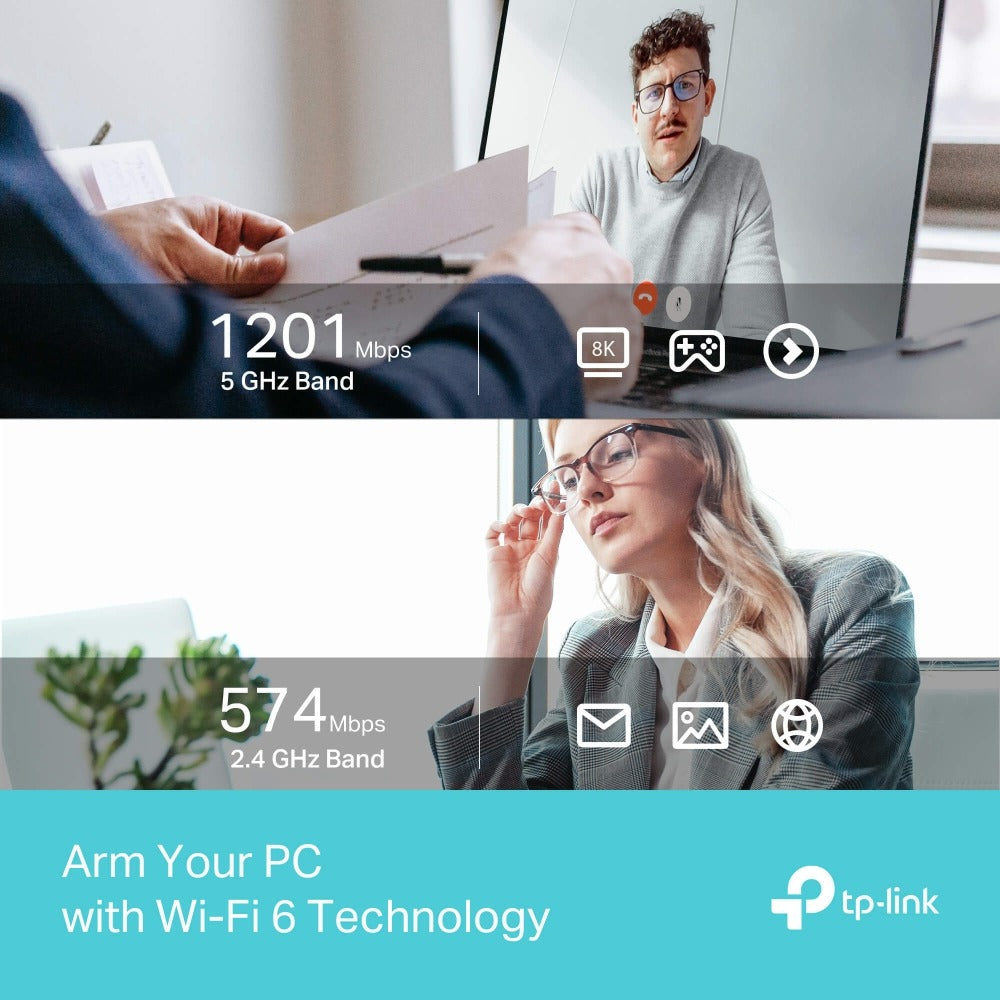 ARCHER TX35U PLUS ADAPTADOR USB WIFI 6 AX1800 ALTA GANANCIA TP-LINK