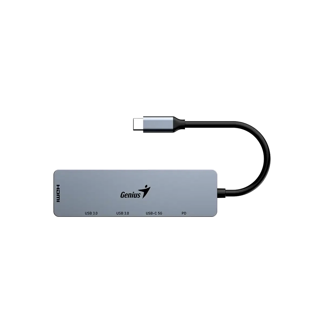 HUB USB-C GENIUS UH-500 2 USB-A 3.0 / 1 USB-C / 1 HDMI 4K POWER DELIVERY 100W SILVER (31240003400)