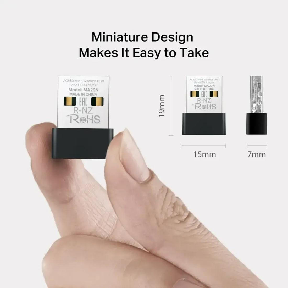 Adaptador USB MERCUSYS WiFi 4 N300 single band (2.4GHz)