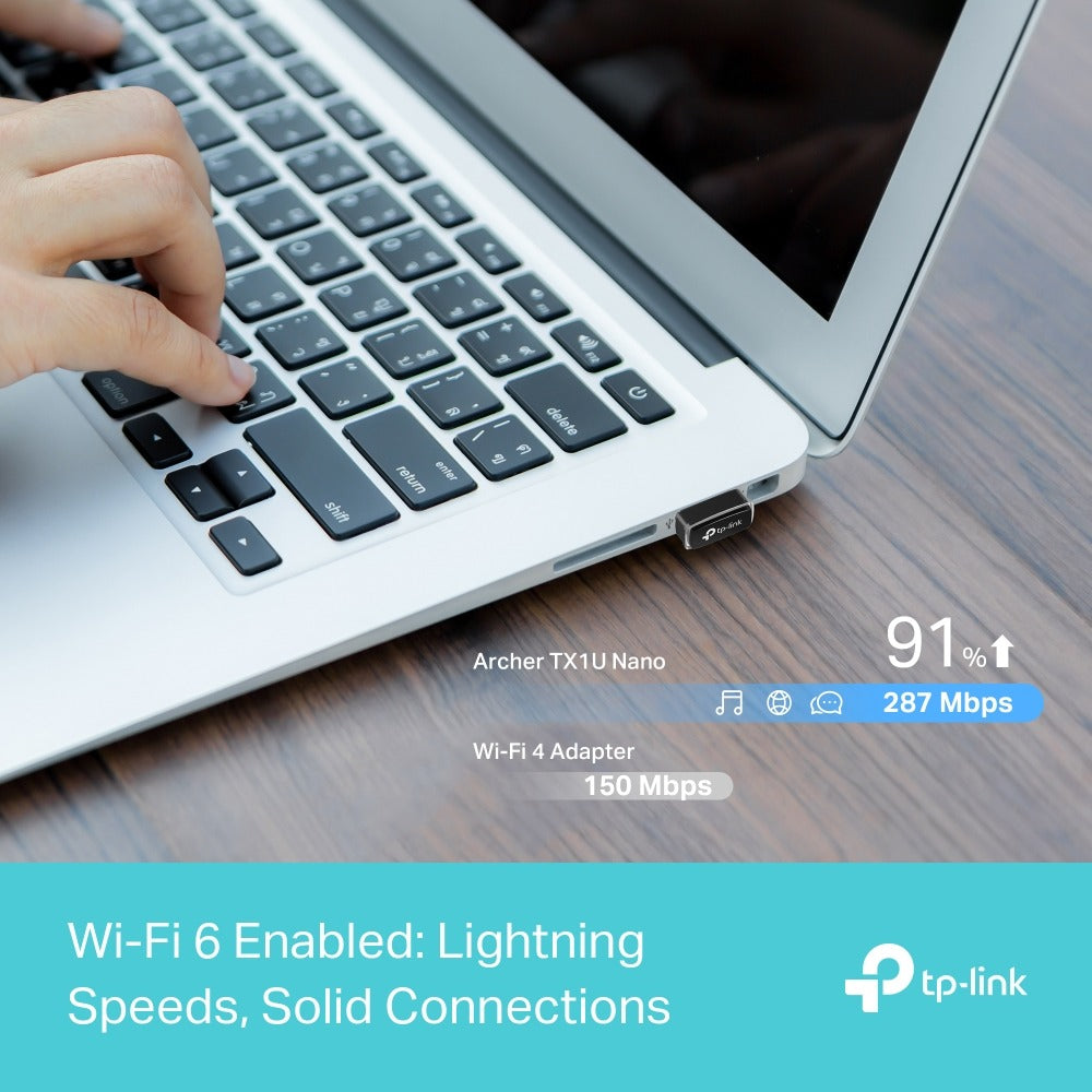 ARCHER TX1U NANO ADAPTADOR USB WIFI 6 AX300 COMPACTO TP-LINK