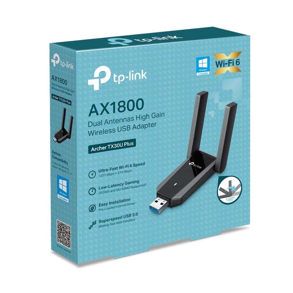 ARCHER TX30U PLUS ADAPTADOR USB WIFI 6 AX1800 CON ANTENAS TP-LINK