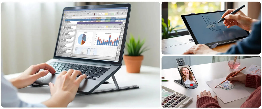 BASE GENIUS P/NOTEBOOK-TABLET G-STAND M250 ALUMINIO HASTA 17" PLEGABLE 7 NIVELES BLACK (31250023400)