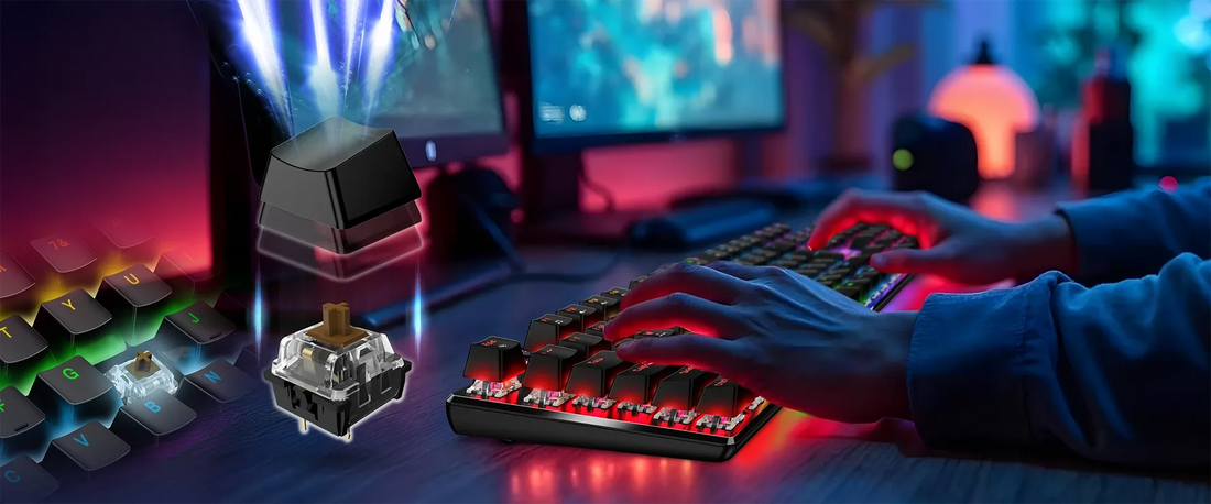TECLADO GENIUS GX SCORPION K12 GAMING RGB LED MECHANICAL USB AI BROWN SWITCH BLACK (31310057401)