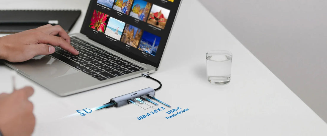 HUB USB-C GENIUS UH-545 GIGABIT ETHERNET 1-USB-C 3-USB-A (31240004400)