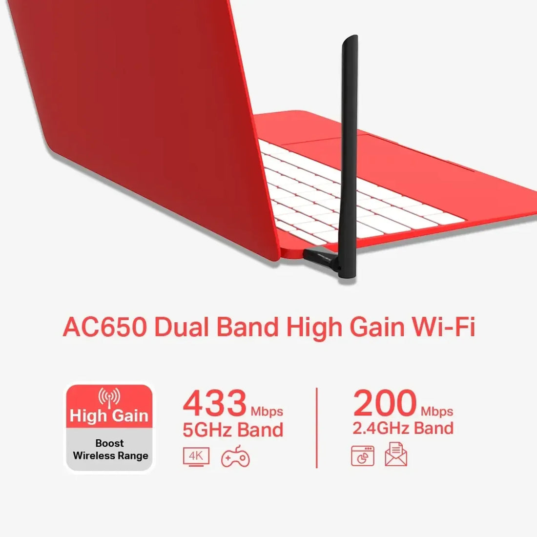 Adaptador USB MERCUSYS WiFi 5 AC650 dual band (5GHz/2.4GHz)