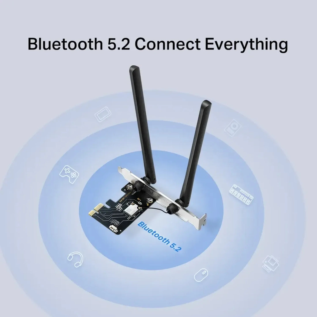 Adaptador PCIe MERCUSYS WiFi 6E AXE5400 tribanda (6GHz/5GHz/2.4GHz)