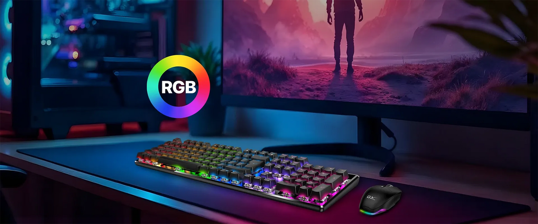 TECLADO GENIUS GX SCORPION K12 GAMING RGB LED MECHANICAL USB AI BROWN SWITCH BLACK (31310057401)